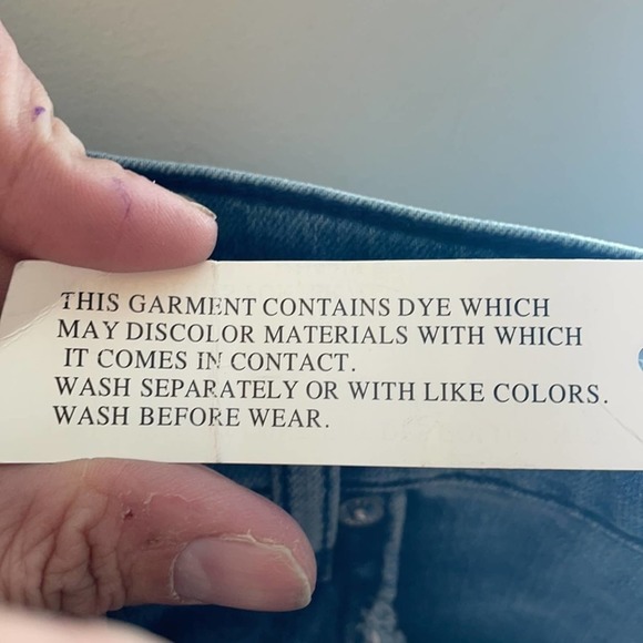 Free People High Rise Busted Knee Jeans Blue Size 28L NWT - Picture 3 of 5